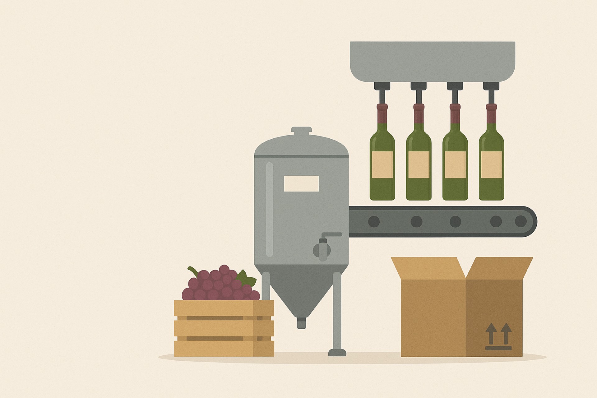 Professional winemaker in vineyard
